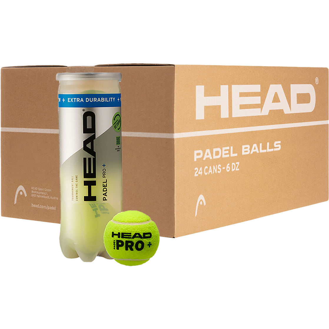 HEAD Padel Pro+ 24x3 St. (6 Dozijn)