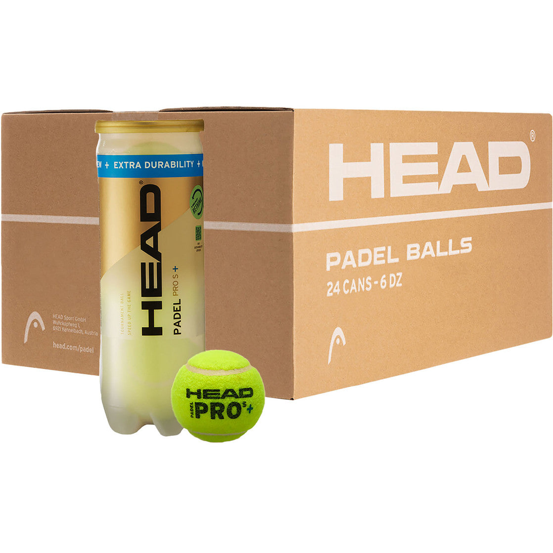 HEAD Padel Pro S+ 24x3 St. (6 Dozijn)
